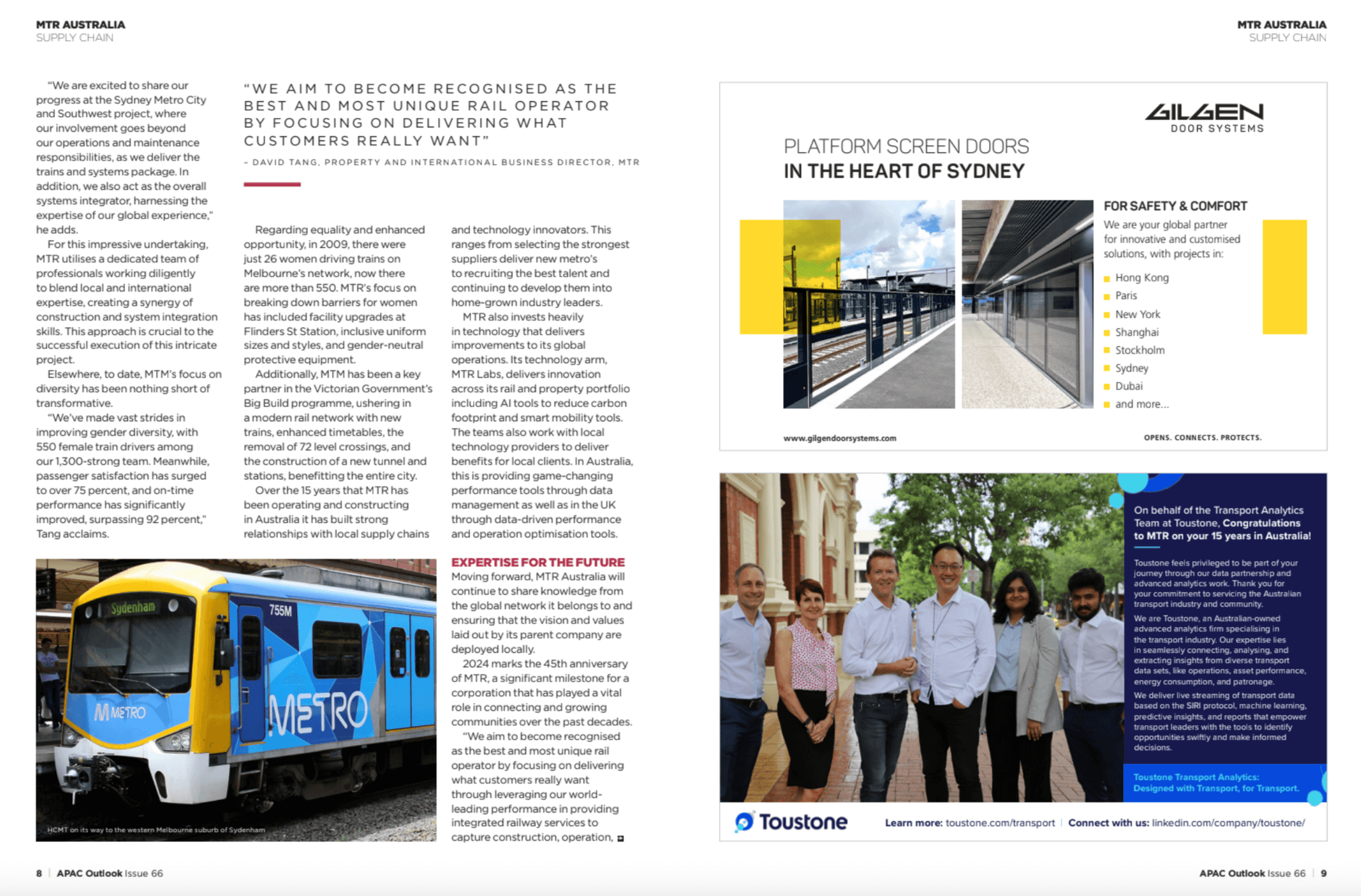 MTR magazine excerpt
